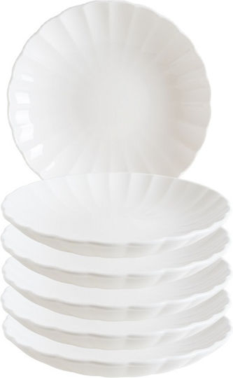 Ready Plate Soup made of Porcelain White with Diameter 25cm 6pcs