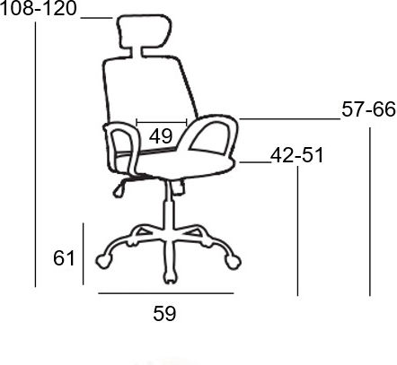 Zita Plus A9951 Καρέκλα Γραφείου με Ρυθμιζόμενα Μπράτσα Μαυρη