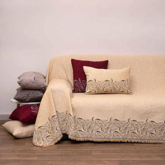 Viopros Decorative Pillow Case Gold 42x42cm