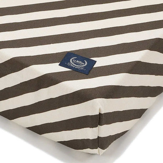 La Millou με Λάστιχο Stripes Καφέ 70x140εκ.