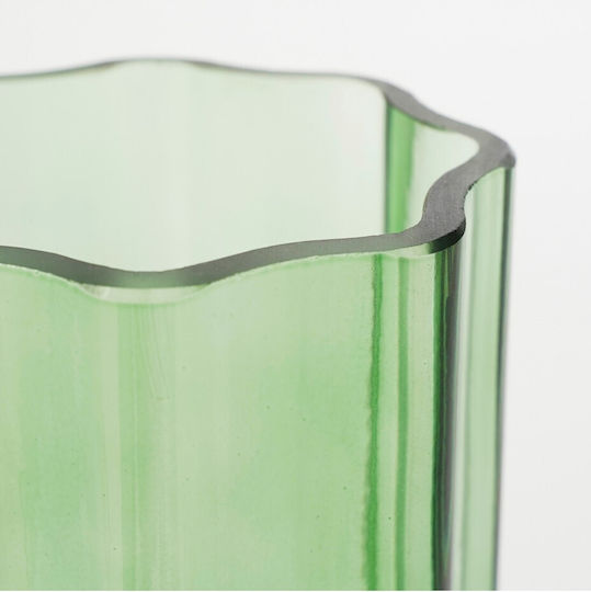 Atmosphera Vază Decorativă Din Sticlă Verde Φ14xÎ25cm