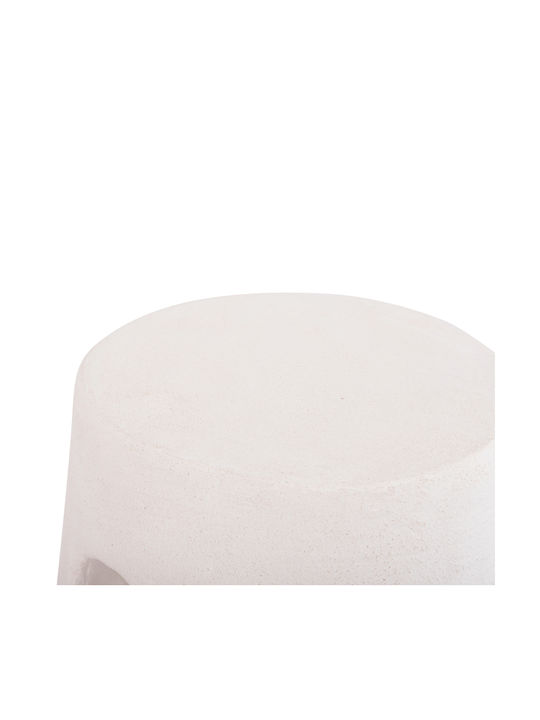 Stool For Living Room Plastic Santorini Υπολευκό Χρώμα