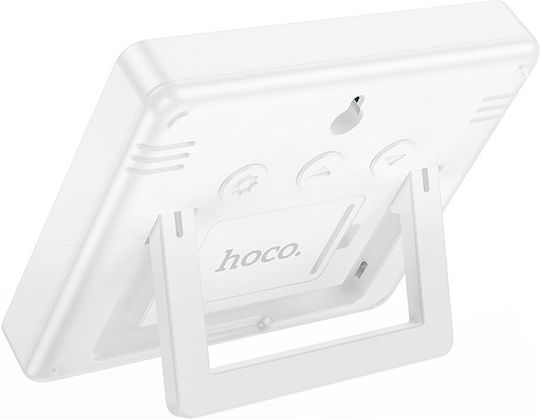 Hoco Масови Дигитален Часовник LCD Пластмасов Бял HOC-647830