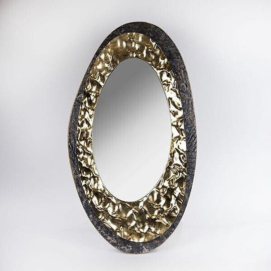 811-70009 Ovaler Gold Wandspiegel 87,5x49,5cm 811-70009 Ovaler Gold Wandspiegel 87,5x49,5cm