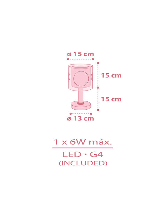 Ango Led Παιδικό Φωτιστικό Γραφείου Dance Ροζ 30x15x30εκ. Pink Dress