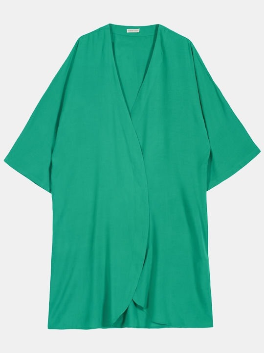 Rock Club Damen Maxi Kimono Für Strand In Grün
