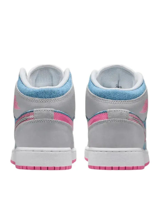 Air  1 Mid Se Kids Sneakers High Blue