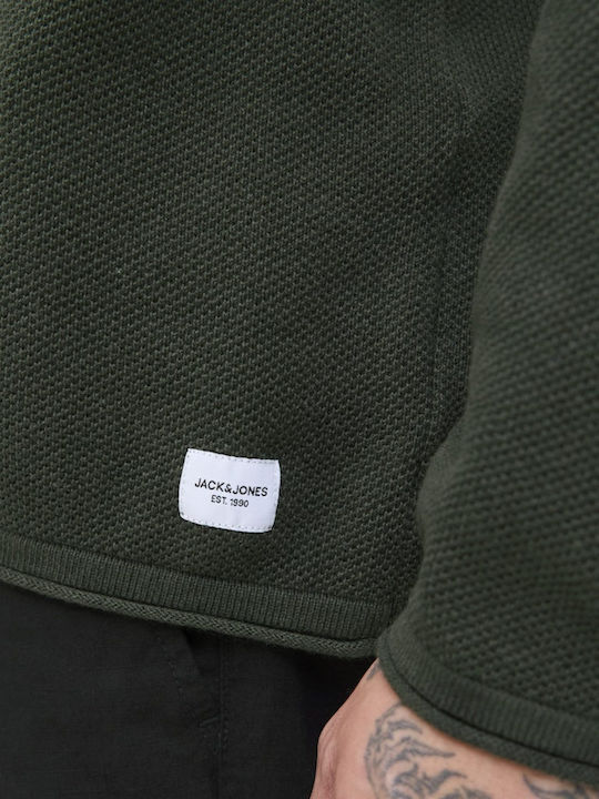 Crew Neck Langarm Pullover Grün