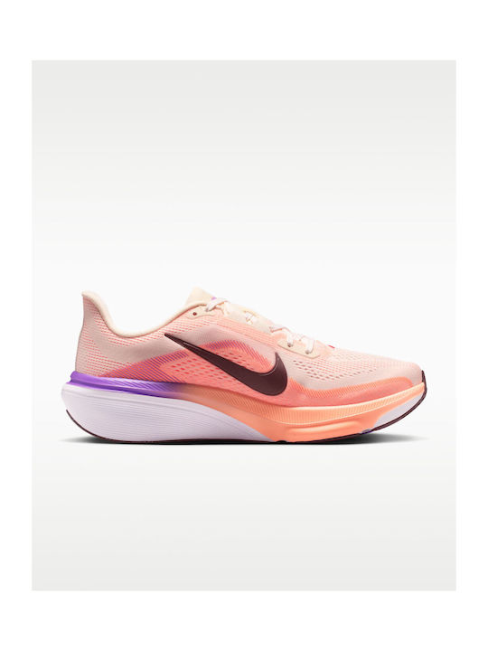 Pegasus 42 Women's Sport Shoes Running Chalk Orange Pulse Bright Violet Tattoo