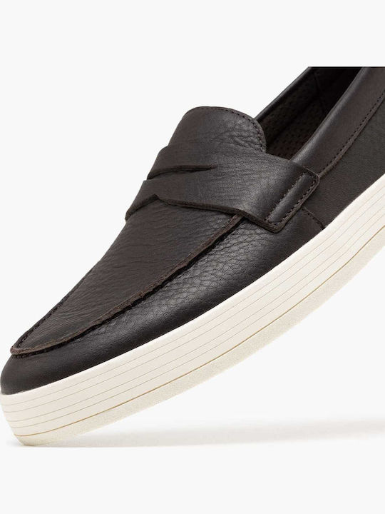 Δερμάτινα Ανδρικά Loafers σε Καφέ Χρώμα