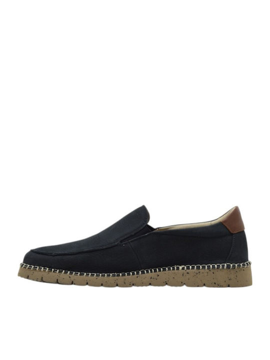Δερμάτινα Ανδρικά Loafers σε Μπλε Χρώμα