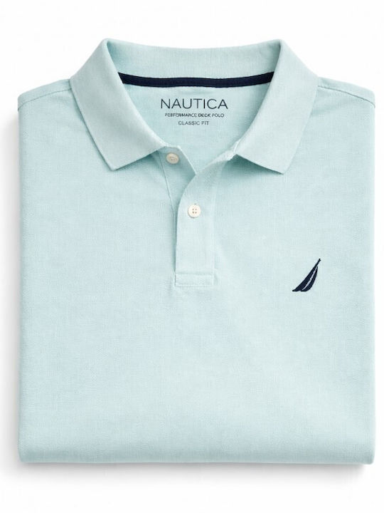 Polo Short Sleeve Blouse Aqua