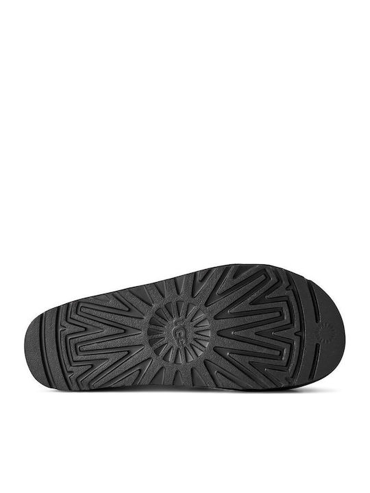 Goldenstar Дамски Кожени Сандали Flatforms Черни