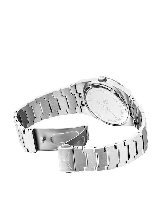 Jacques Du Manoir Womens Battery Watch With Silver Metal Bracelet