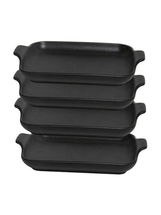 Raki Platou De Servire Ceramică Negru 20x15.4cm
