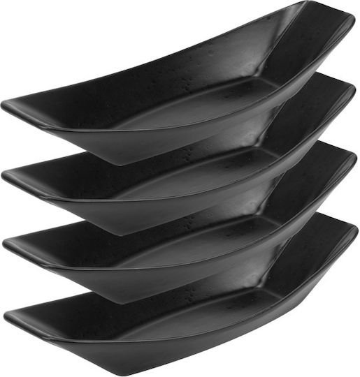 Raki Street Piatelă De Servire Ceramică Neagră 30.6x11.6cm Raki Street Piatelă De Servire Ceramică Neagră 30.6x11.6cm