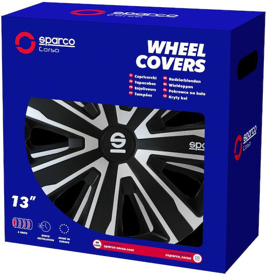 Sparco Auto Radkappen Set 4Stück 16" Silber