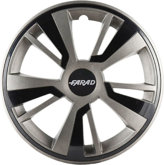 Farad Set Capace De Roți Auto 4 Bucăți 14 Argintii/Negre