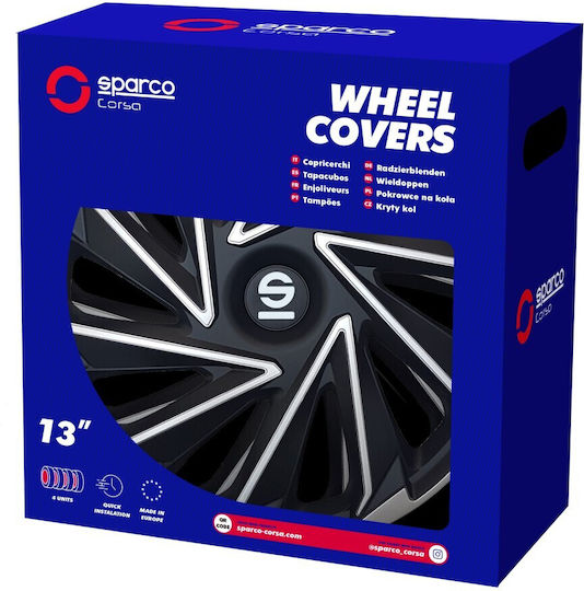 Sparco Σετ Τάσια Αυτοκινήτου Varese 4τμχ 15" Ασημί