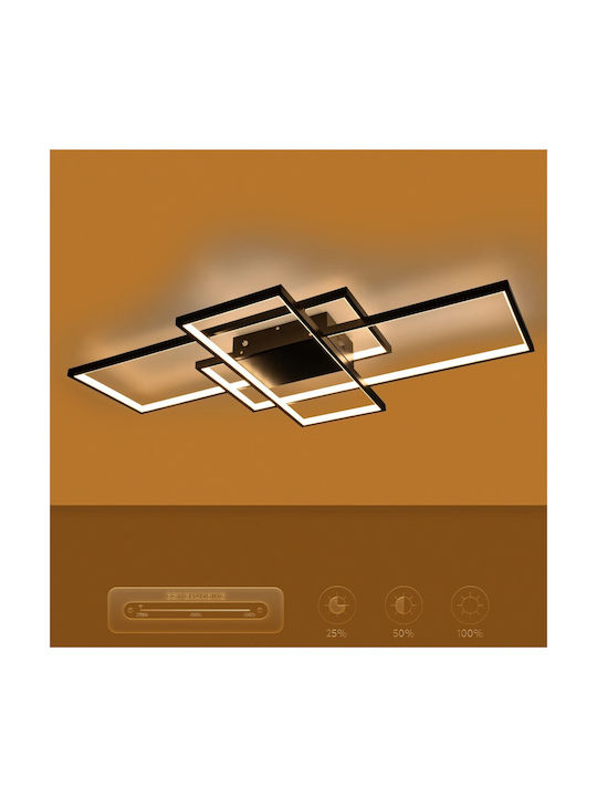 kelvo Quadra Ceiling Light 60cm Black with Integrated LED