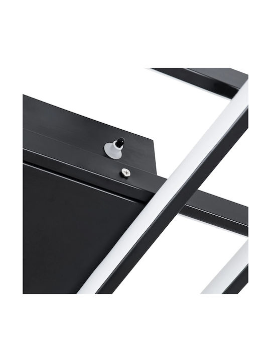 kelvo Quadra Ceiling Light 60cm Black with Integrated LED
