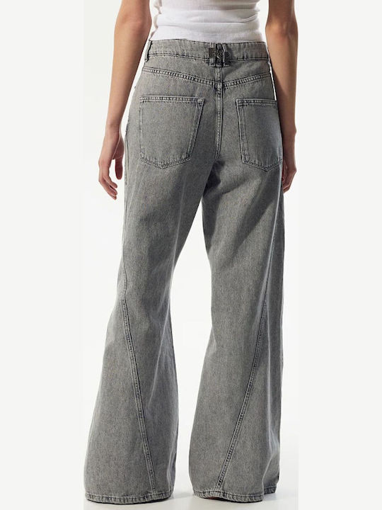 Women's Jean Pants in Wide Leg Style Gray