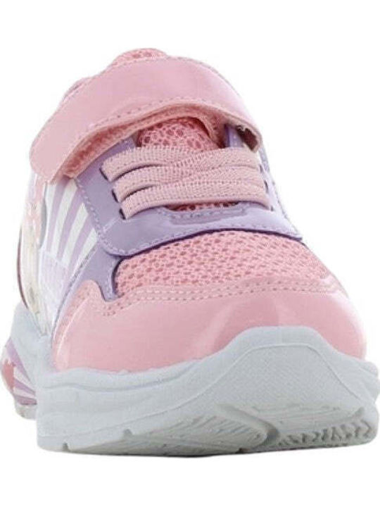 Minnie Mouse Παιδικά Sneakers με Σκρατς & Φωτάκια Ροζ