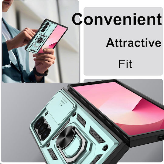 Techsuit Umschlag Rückseite Silikon Grün (Galaxy Z Fold7)