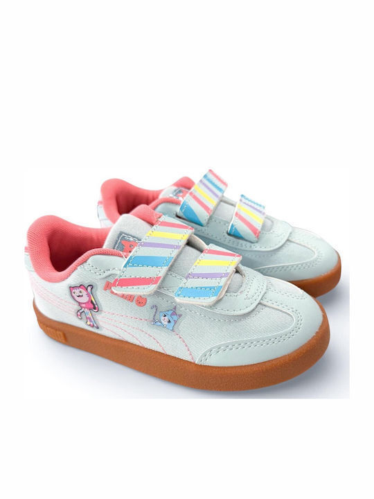 Club Ii Era Kids Sneakers Anatomic with Hoop & Loop Closure Light Blue
