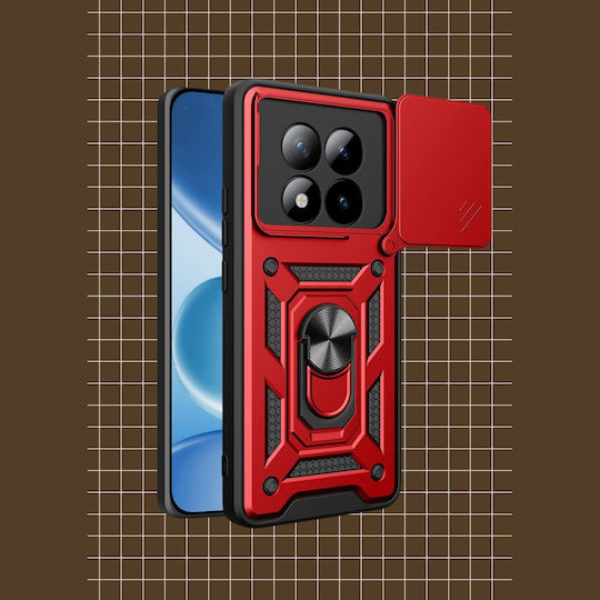 Bodycell Slide Cover Umschlag Rückseite Rot Redmi Note 15 Pro 4G