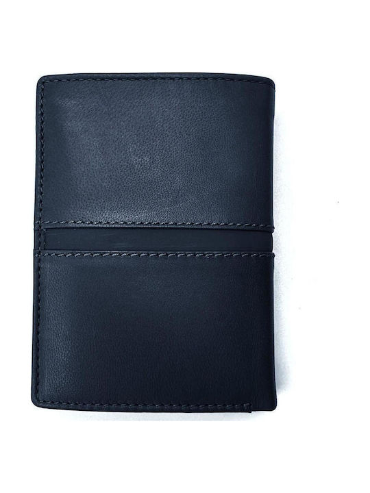 Δερμάτινο Ανδρικό Πορτοφόλι με RFID Μπλε