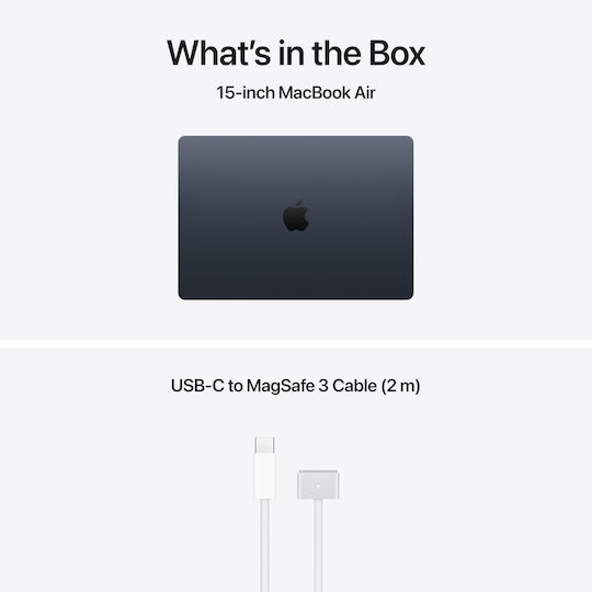 Apple MacBook Air 15.3" IPS Retina Display (M5-10-Core/16GB/1TB SSD/10-Core GPU/10-Core GPU) Midnight (GR Keyboard)