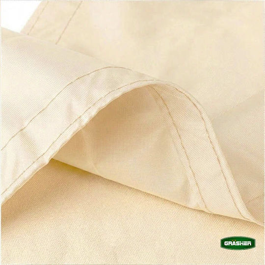 Grasher Square Shade Sail White With Hoops & With PU Coating 3x4m 180gr/m²