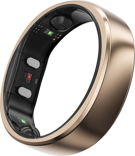 RingConn Inel Inteligent Gen 2 Air 20,45 mm Impermeabil, cu Monitor de Ritm Cardiac, Dune Gold