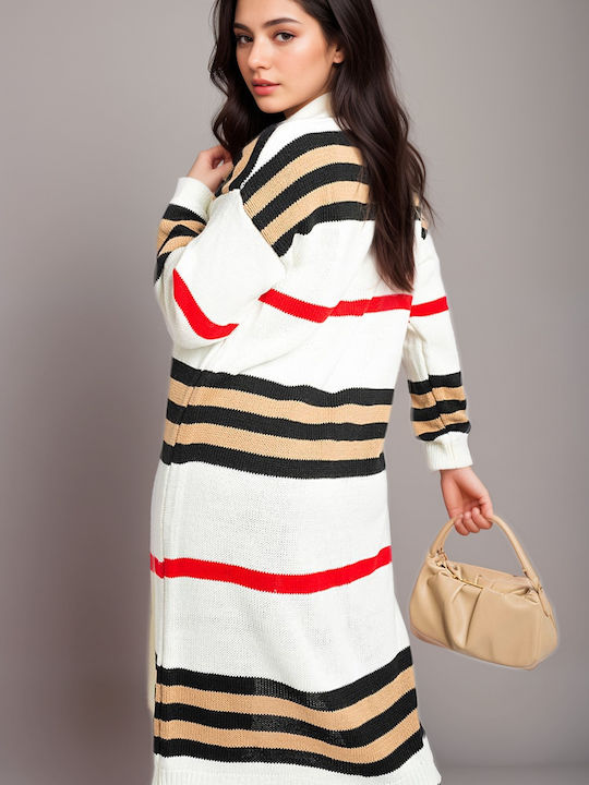 Long Women's Cardigan Ecru