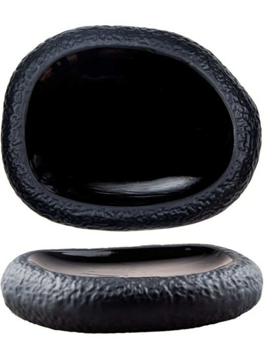 Raki Black Serving Platter Made of Black Porcelain