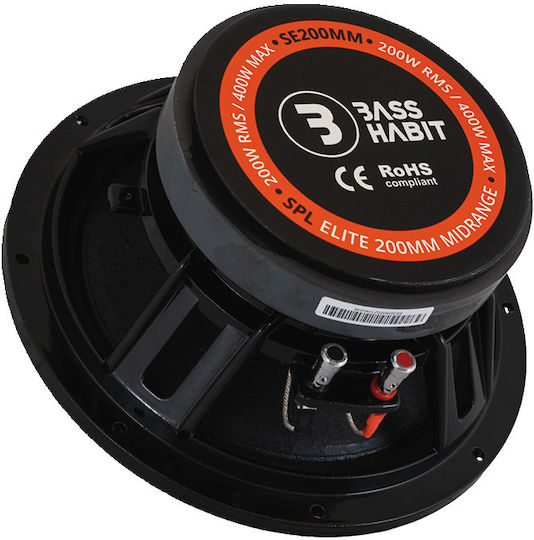 Bass Habit Elite SE200M Ηχείο Αυτοκινήτου 8" με 200W RMS (Midrange)