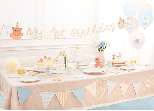 Satz 6 Luftballons Baby Shower Mäuschen Latex Blau