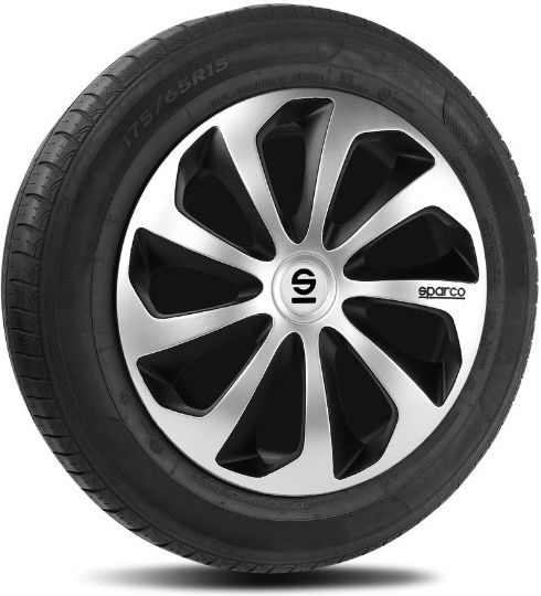 Sparco Комплект тапи за колела на автомобил Sicilia CS5 4бр 14" Сребрист