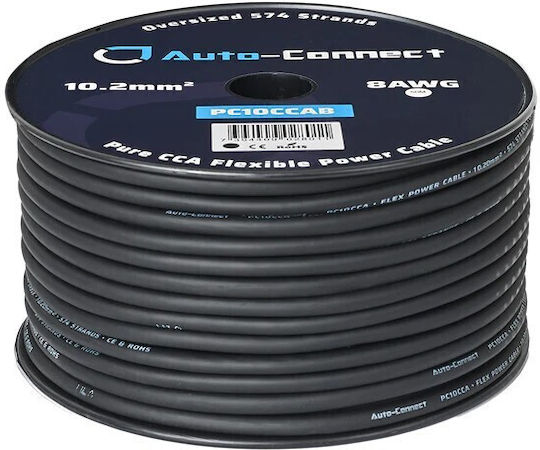 Pc10ccab Pure Cca 10.2mm² Power Wire Auto-connect Black