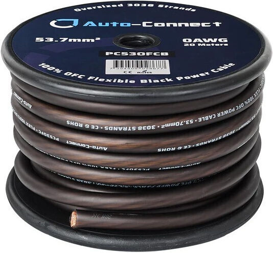 Pc53ccab Pure Cca 53.7mm² Power Wire Auto Connect Black