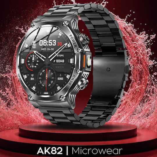 Microwear AK82 Smartwatch (Grey Silicone)