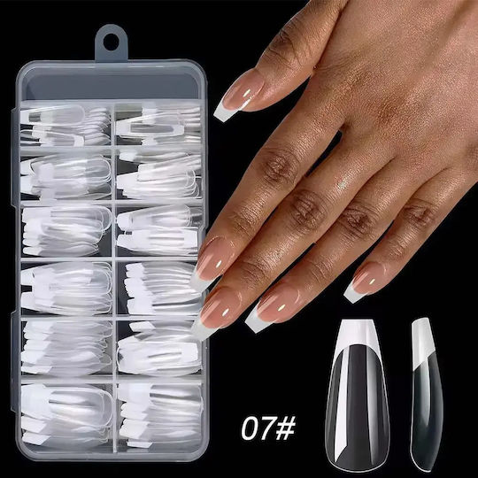 False Nail Tips French in White Colour 120 Pieces FG-167W