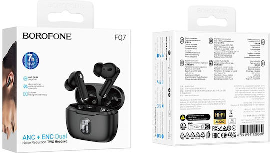 Borofone FQ7 Treasure In-ear Bluetooth Handsfree Earphones with Charging Case Black