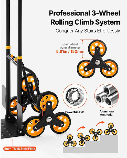 Vevor Collapsible Transport Trolley for Load up to 150kg