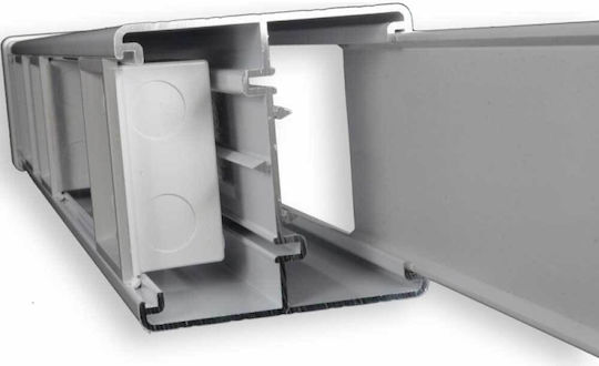 Βρετανικός Πόλος 650mm Αλουμινίου Λευκός Ppt650 Whi Mk Γραφεία Δέχεται Πρίζες