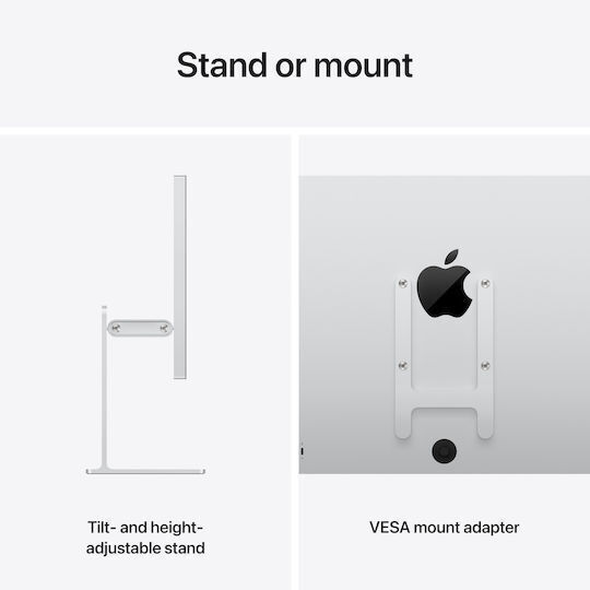 Apple Studio Display XDR HDR Monitor 27" 5120x2880 Λευκό Standard Glass Tilt and Height Adjustable Stand