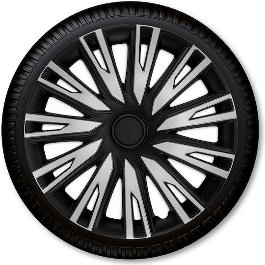 Autoline Car Hubcap Set Argo Toro 15" 4pcs Silver
