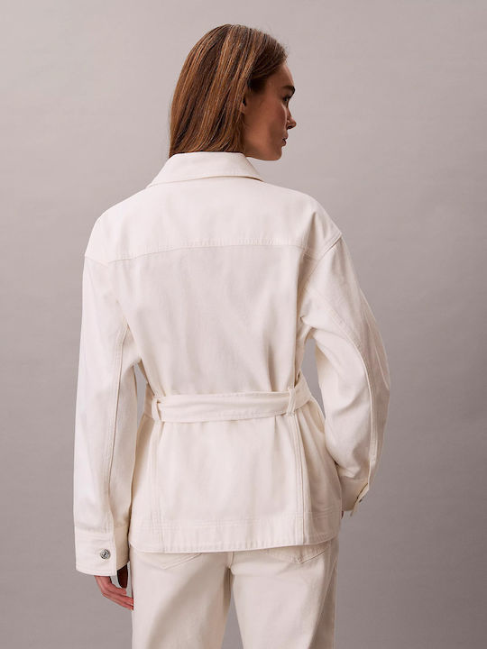 Γυναικείο Τζιν Μπουφάν Chalk White