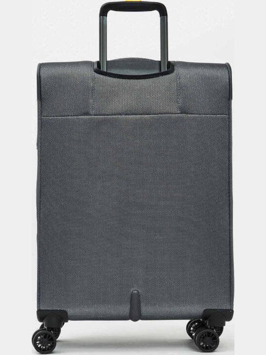 Mandarina Duck Zephyr Soft Valiză Medie De Călătorie Din Material Textil Gri Graphite Cu 4 Roți Înălțime 67 Cm